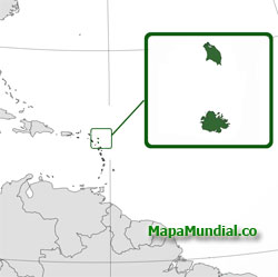 Mapa de Antigua y Barbuda