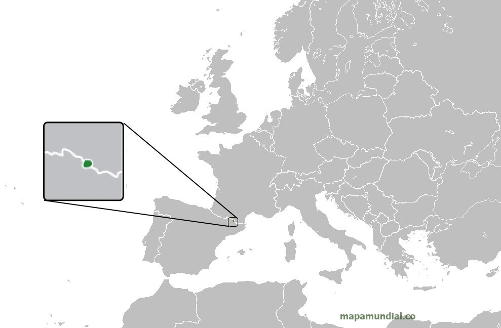 ﻿Mapa de Andorra﻿, donde está, queda, país, encuentra, localización