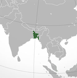 Mapa de Bangladesh (Bangladés)