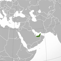 Mapa de Emiratos Árabes Unidos