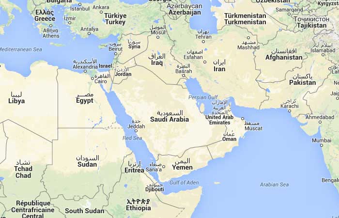 Mapa de Arabia Saudita