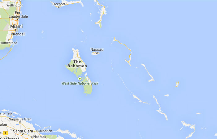 Mapa de Bahamas