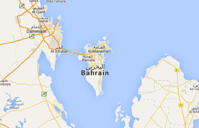Mapa de Bahréin