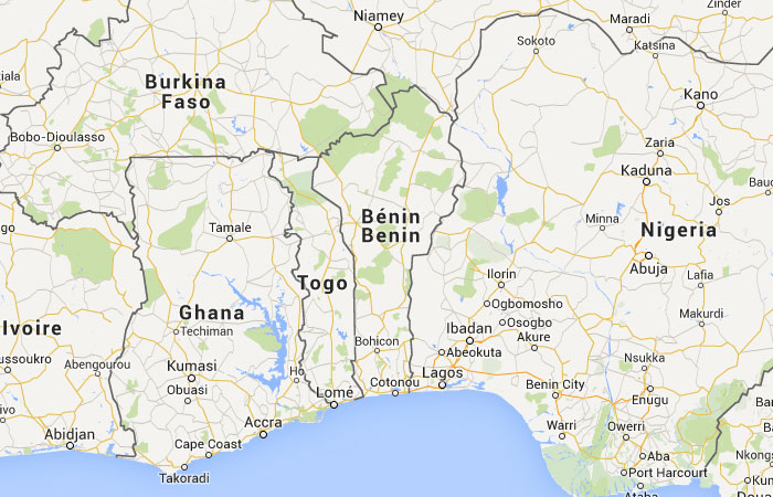 Mapa de Benín