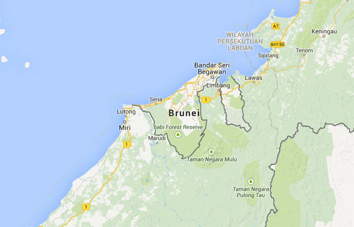 Mapa de Brunei