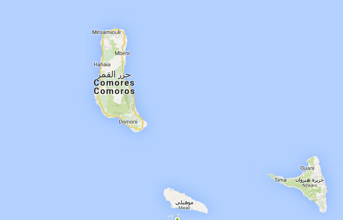 Mapa de Comoras