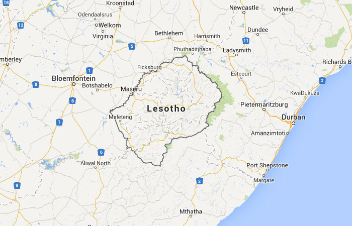 Mapa de Lesoto