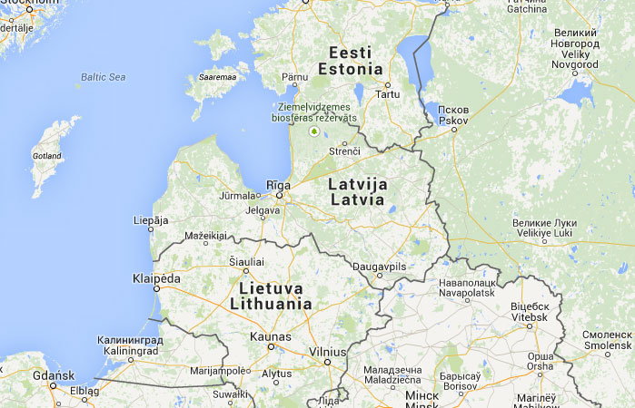 Mapa de Letonia