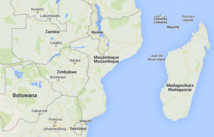 Mapa de Mozambique 