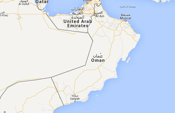 Mapa de Omán