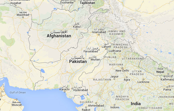 Mapa de Pakistán