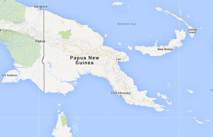 Mapa de Papúa Nueva Guinea