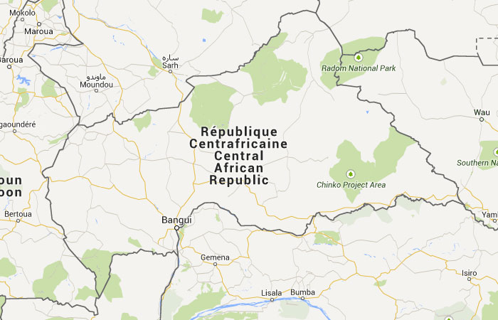 Mapa de República Centroafricana