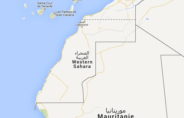 Mapa de Sahara Occidental