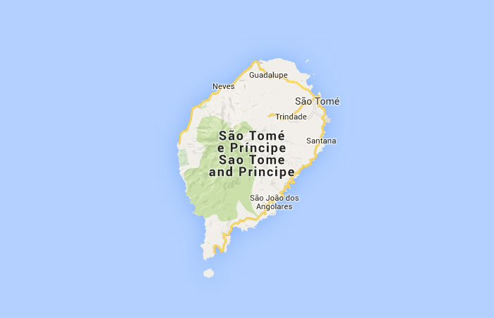 Mapa de Santo Tomé y Príncipe