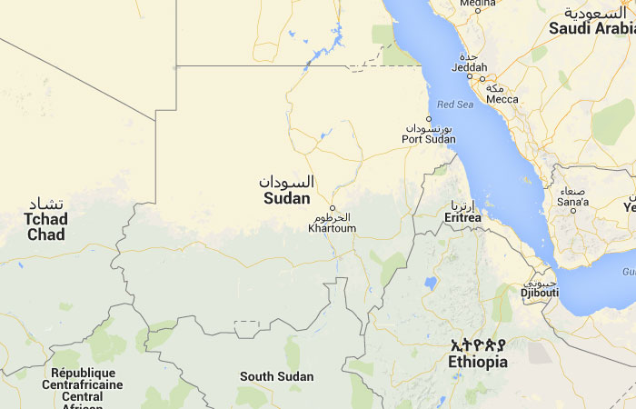 Mapa de Sudán