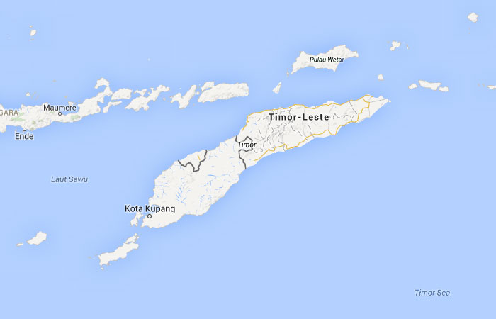 Mapa de Timor Oriental