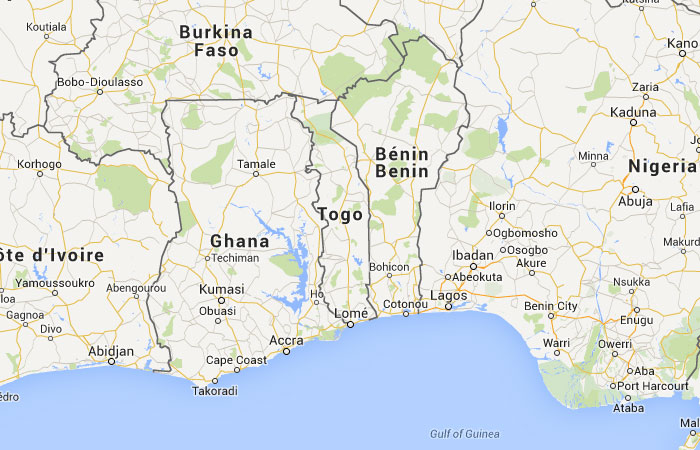 Mapa de Togo