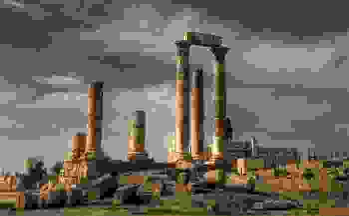 Ruinas en la ciudad de Ammán