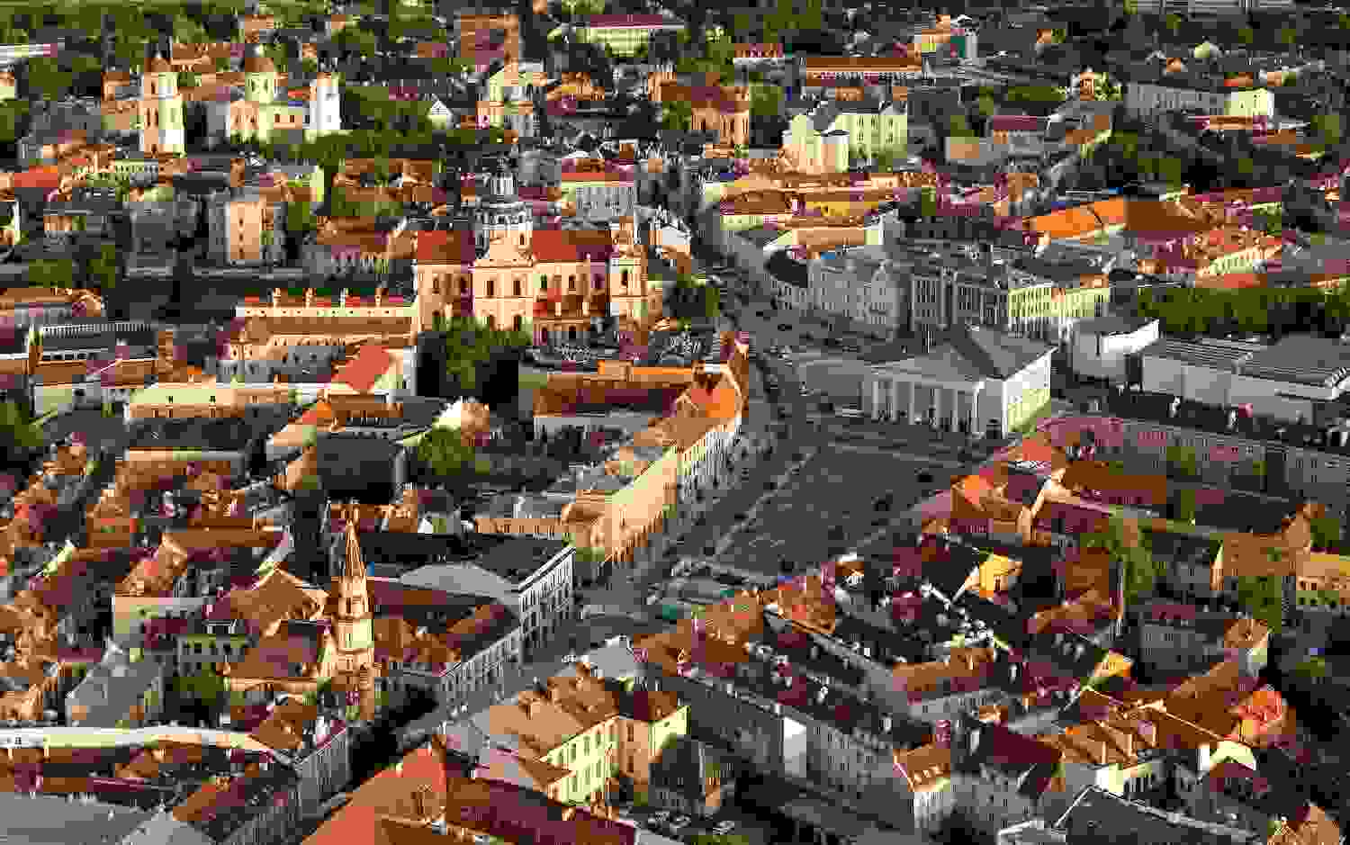 Vista aérea de Vilnius, capital de Lituania
