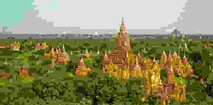 Vista de Bagán, conocido como el valle de los mil templos, construidos entre el s. XI y el XIII