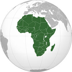 Mapa de Chad vista satelital